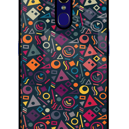 Geometric Abstract Oppo F11 Glass Case Back Cover by Casekaro