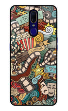 Cinema Abstract Oppo F11 Glass Case