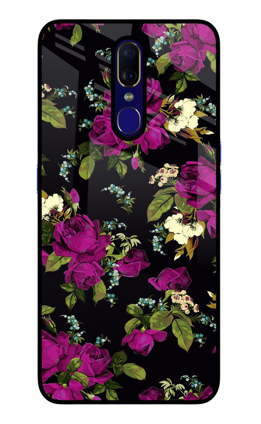 Flowers Oppo F11 Glass Case
