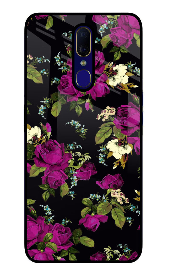 Flowers Oppo F11 Glass Case Back Cover by Casekaro