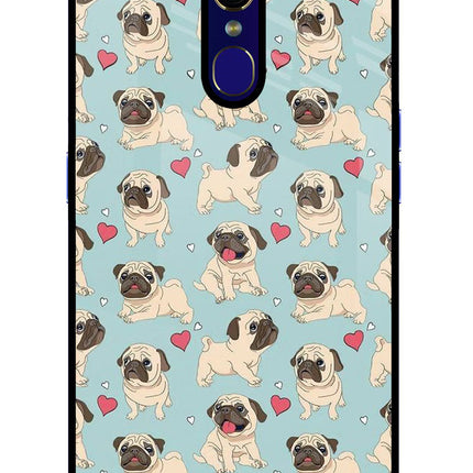 Pug Dog Oppo F11 Glass Case Back Cover by Casekaro