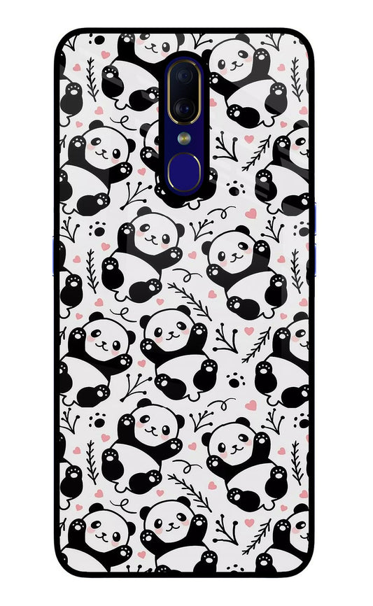 Cute Panda Oppo F11 Glass Case