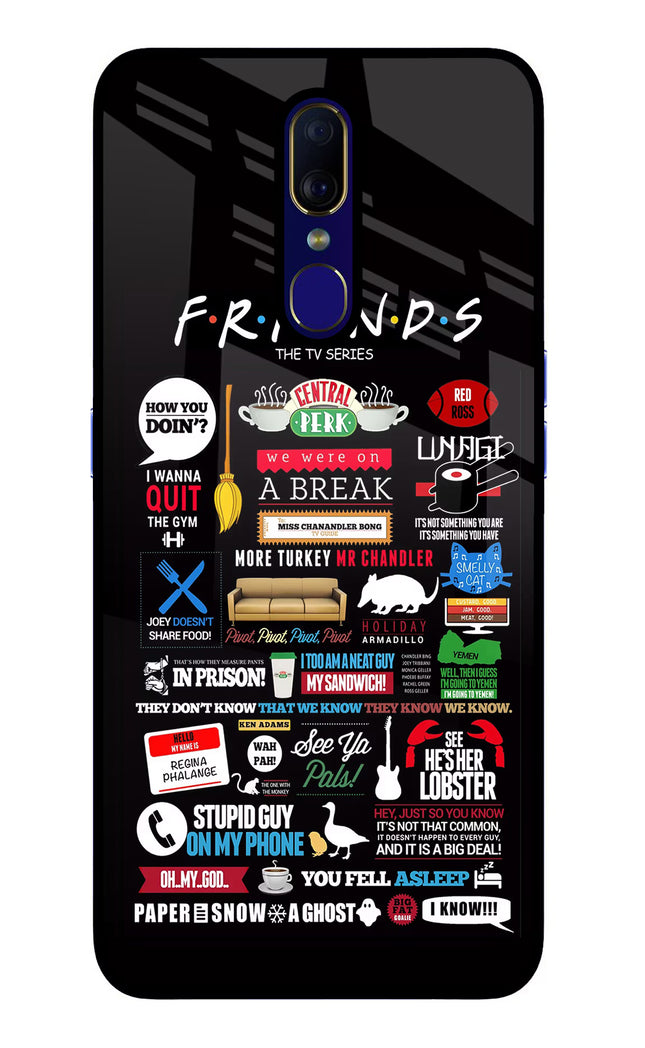 FRIENDS Oppo F11 Glass Case Back Cover by Casekaro