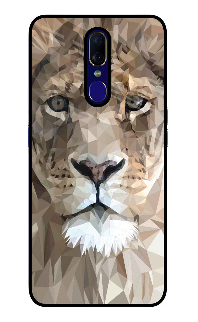 Lion Art Oppo F11 Glass Case Back Cover by Casekaro
