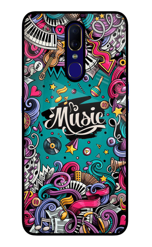 Music Graffiti Oppo F11 Glass Case