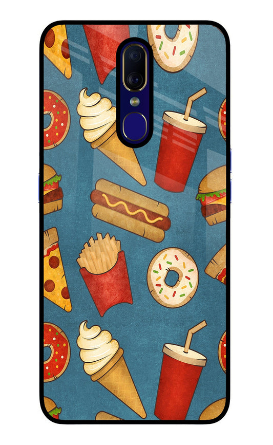 Foodie Oppo F11 Glass Case