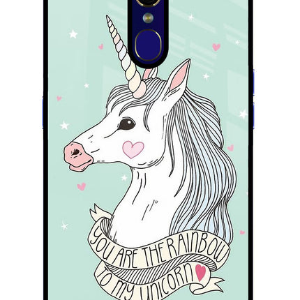 Unicorn Wallpaper Oppo F11 Glass Case Back Cover by Casekaro