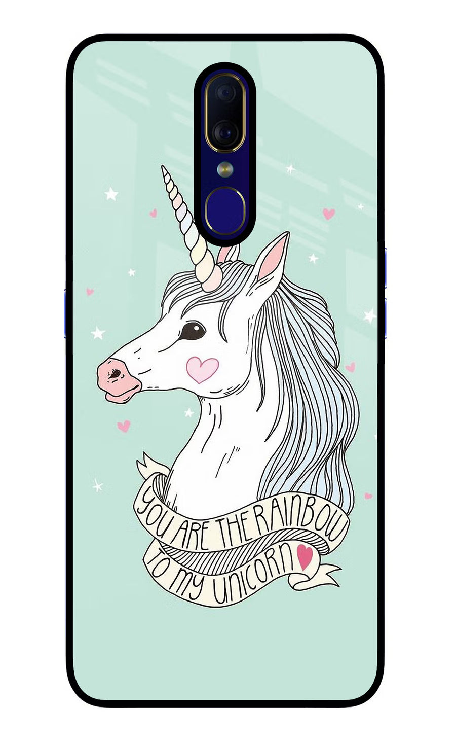 Unicorn Wallpaper Oppo F11 Back Cover, Glass case