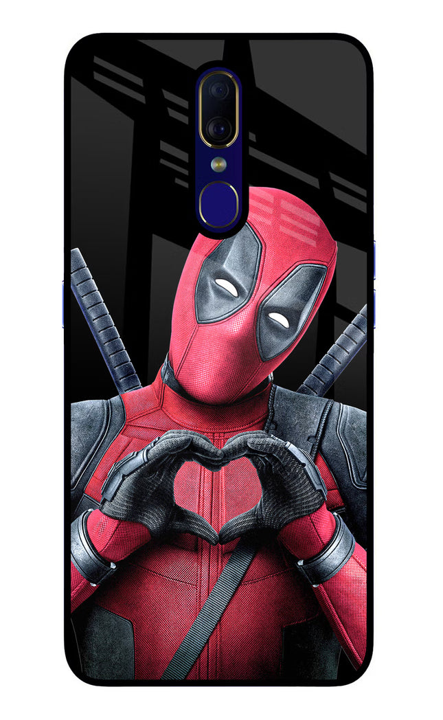 Deadpool Oppo F11 Glass Case Back Cover by Casekaro