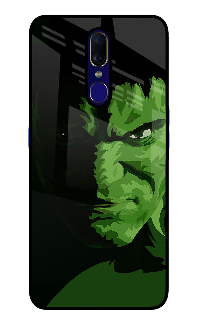 HULK Oppo F11 Glass Case Back Cover by Casekaro