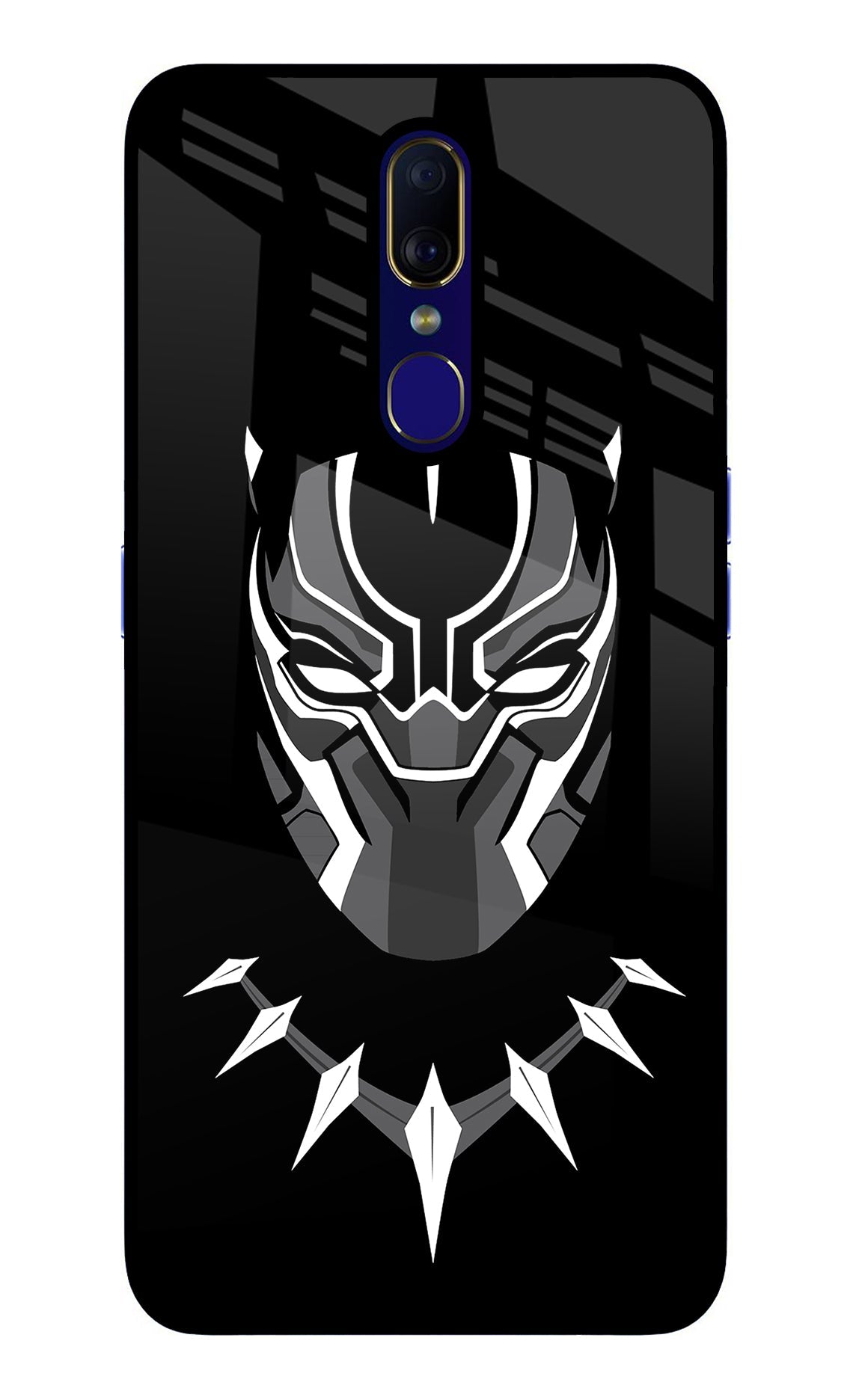 Black Panther Oppo F11 Glass Case