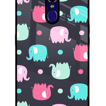Elephants Oppo F11 Glass Case Back Cover by Casekaro