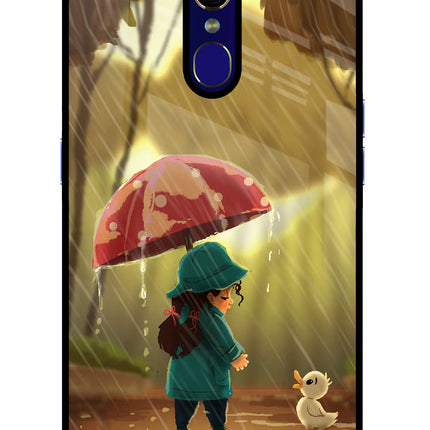 Rainy Day Oppo F11 Glass Case Back Cover by Casekaro