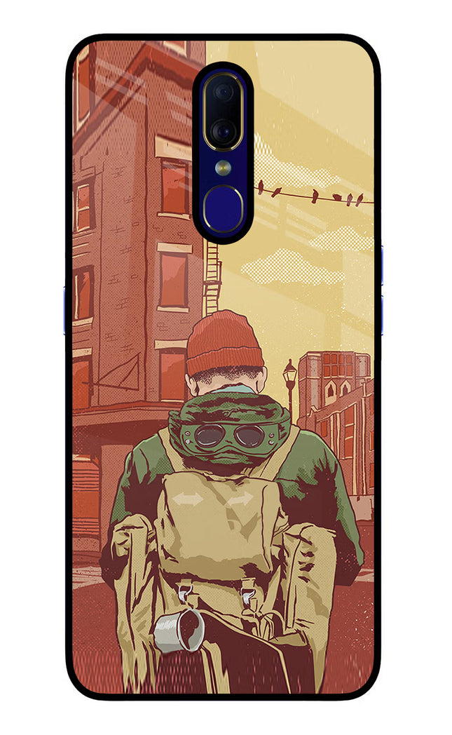 Adventurous Oppo F11 Glass Case Back Cover by Casekaro