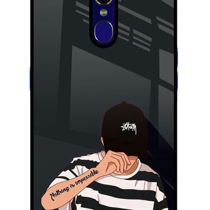 Aesthetic Boy Oppo F11 Glass Case Back Cover by Casekaro