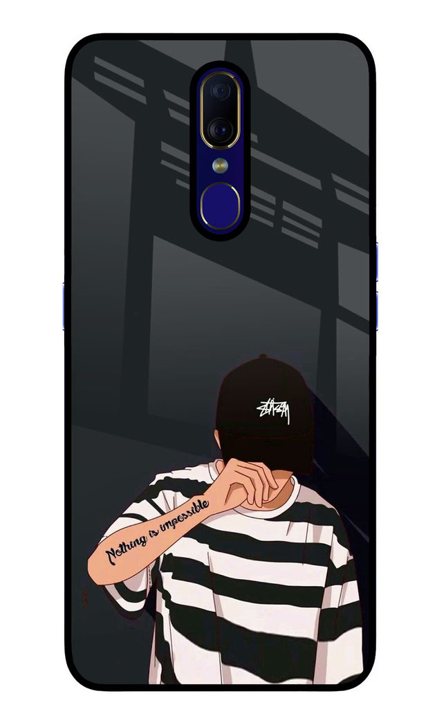 Aesthetic Boy Oppo F11 Glass Case Back Cover by Casekaro