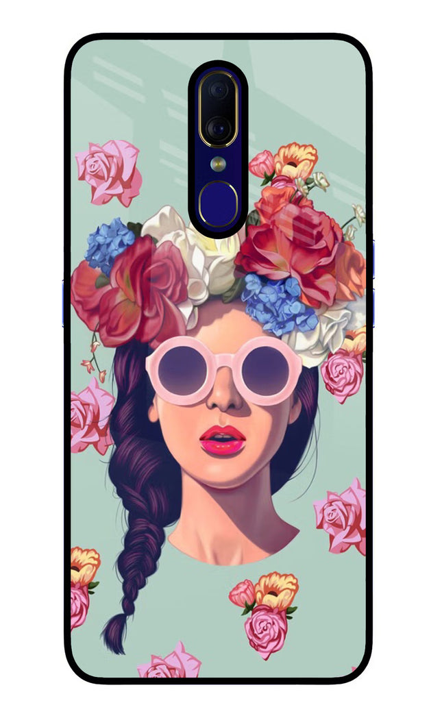 Pretty Girl Oppo F11 Glass Case Back Cover by Casekaro