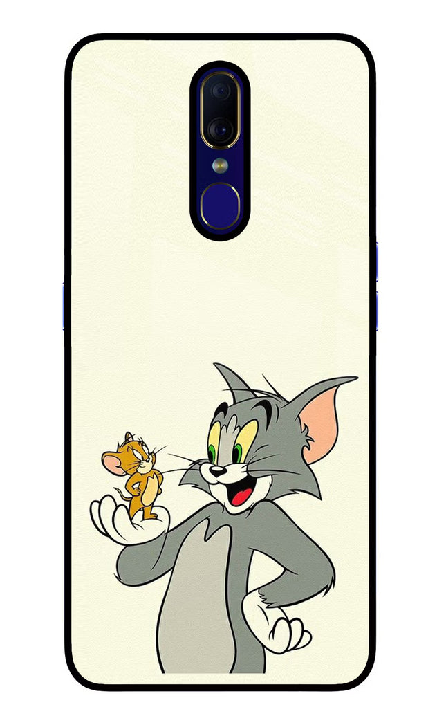 Tom & Jerry Oppo F11 Glass Case Back Cover by Casekaro