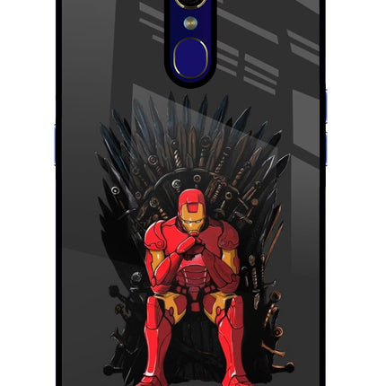 Ironman Throne Oppo F11 Glass Case Back Cover by Casekaro