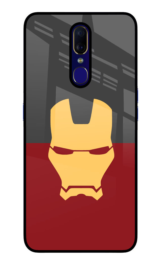 Ironman Oppo F11 Glass Case Back Cover by Casekaro