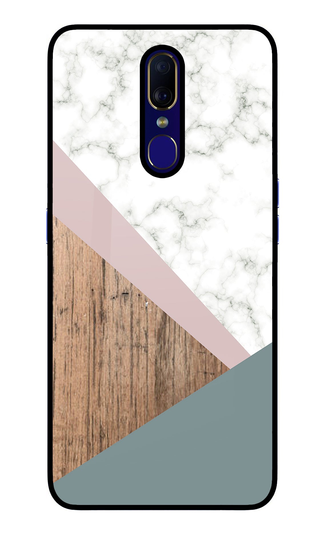 Marble wood Abstract Oppo F11 Glass Case