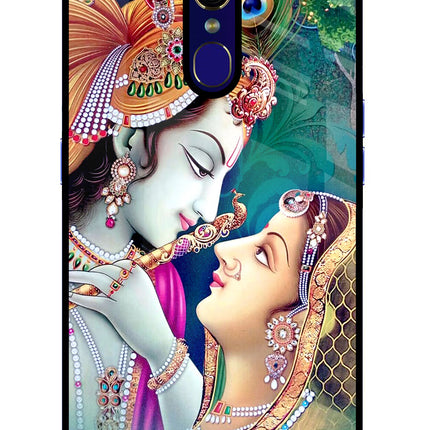 Lord Radha Krishna Oppo F11 Glass Case Back Cover by Casekaro