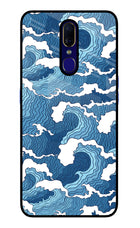 Blue Waves Oppo F11 Glass Case