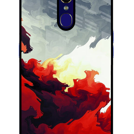 Fire Cloud Oppo F11 Glass Case Back Cover by Casekaro