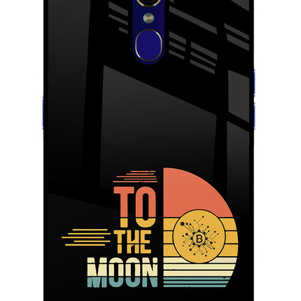 To the Moon Oppo F11 Glass Case Back Cover by Casekaro