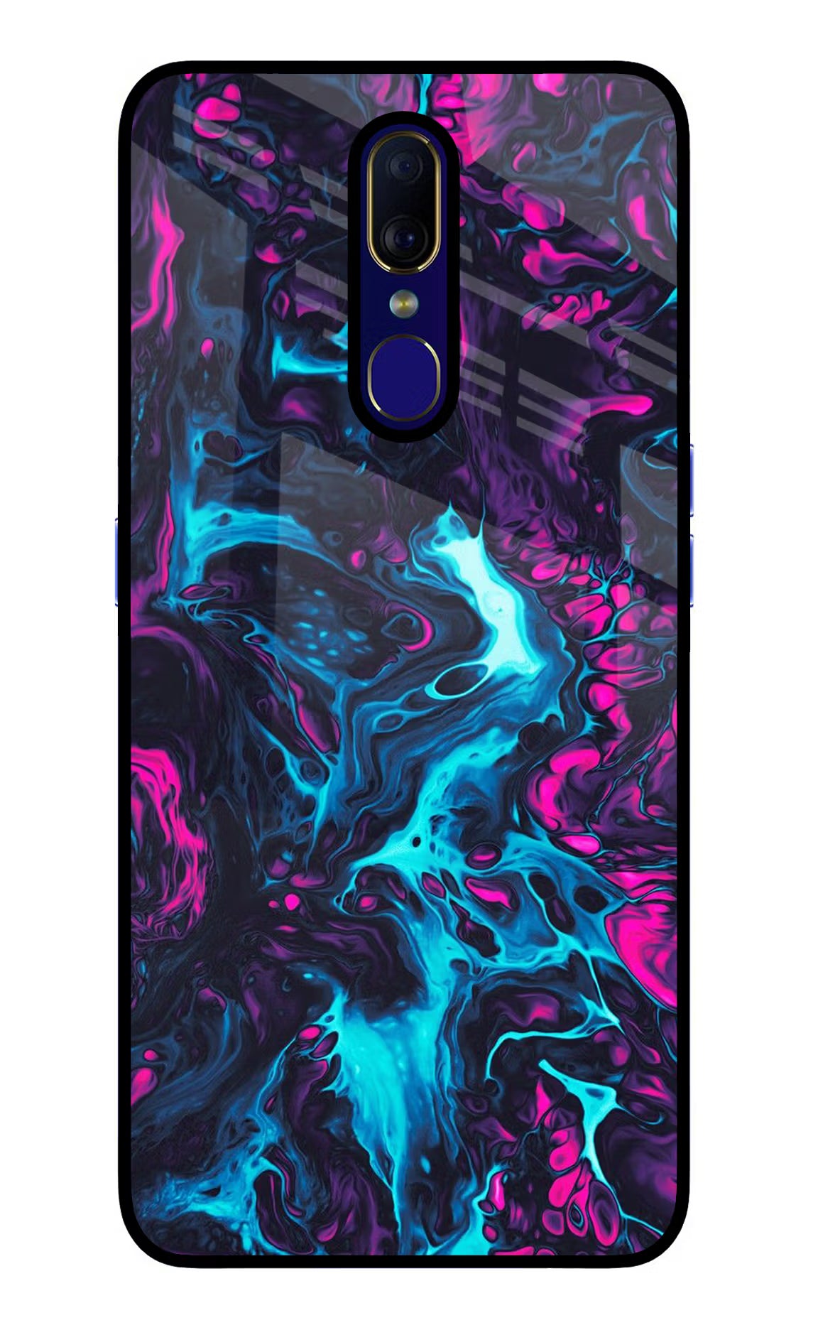 Abstract Oppo F11 Glass Case Back Cover by Casekaro