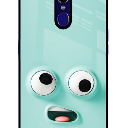 Funny Cartoon Oppo F11 Glass Case Back Cover by Casekaro