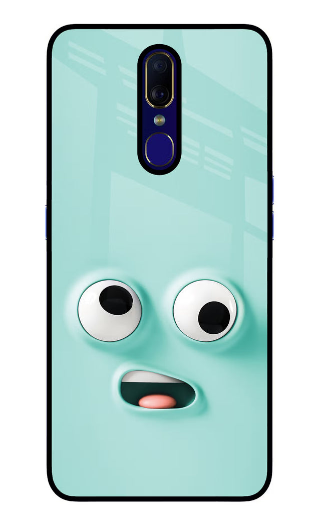 Funny Cartoon Oppo F11 Glass Case Back Cover by Casekaro