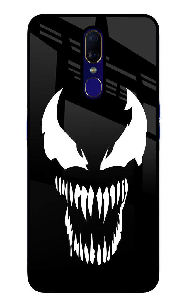 Venom Oppo F11 Glass Case Back Cover by Casekaro