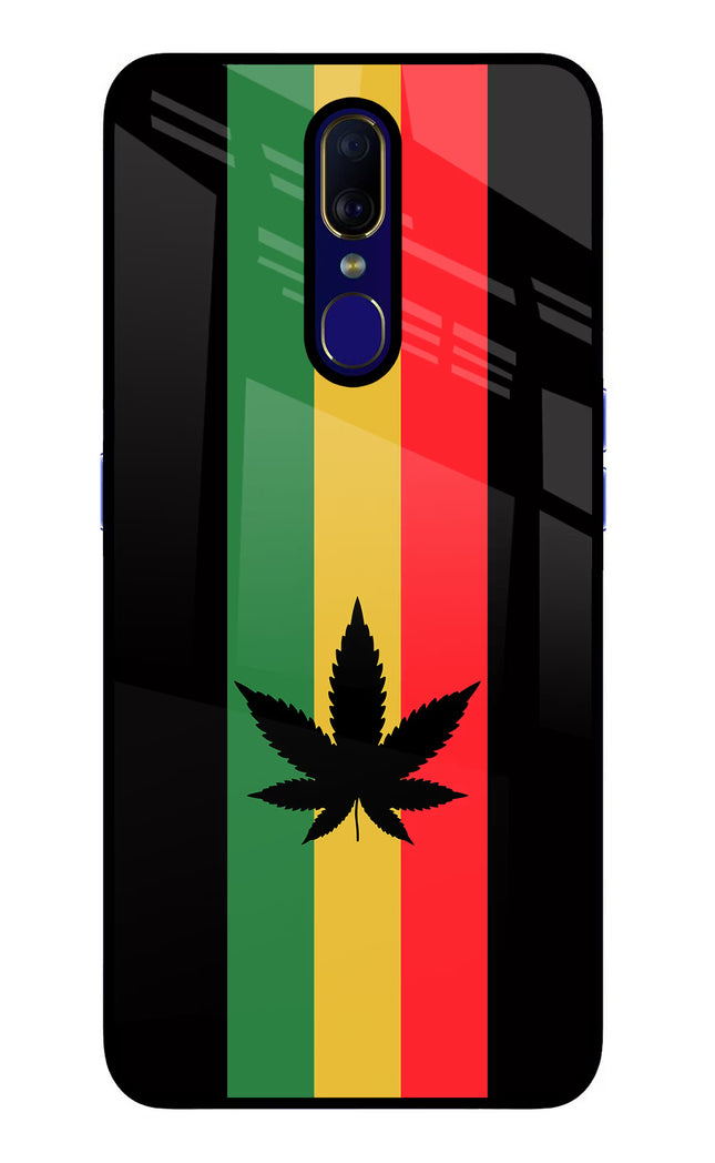 Weed Flag Oppo F11 Glass Case Back Cover by Casekaro