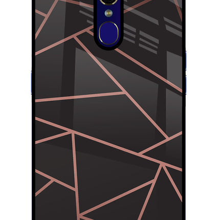 Geometric Pattern Oppo F11 Glass Case Back Cover by Casekaro