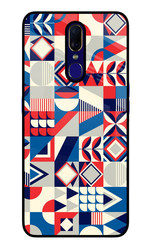 Colorful Pattern Oppo F11 Glass Case