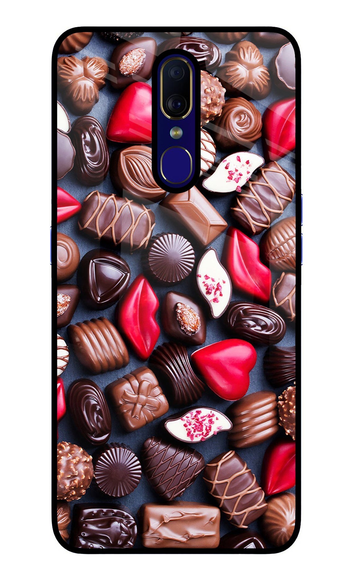 Chocolates Oppo F11 Glass Case