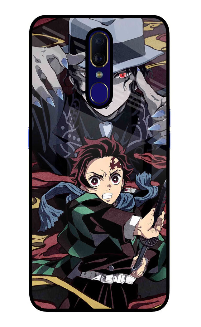 Demon Slayer Oppo F11 Glass Case Back Cover by Casekaro