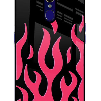 Fire Flames Oppo F11 Glass Case Back Cover by Casekaro