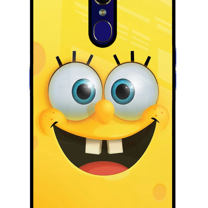 Sponge 1 Oppo F11 Glass Case Back Cover by Casekaro