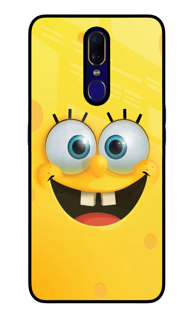 Sponge 1 Oppo F11 Glass Case Back Cover by Casekaro