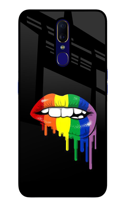 Lips Biting Oppo F11 Glass Case