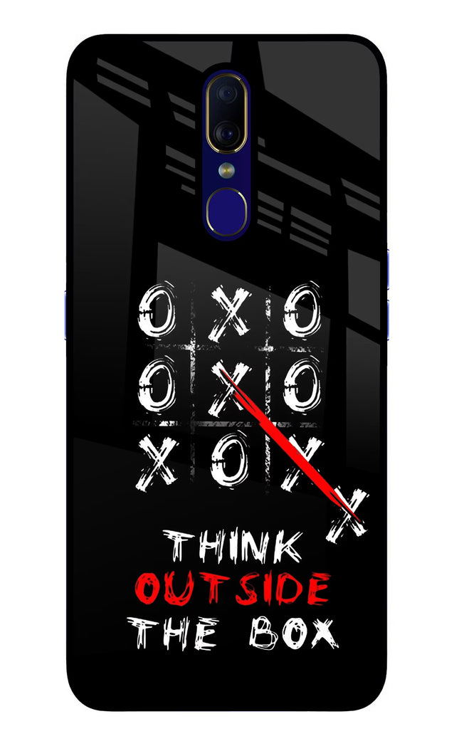 Think out of the BOX Oppo F11 Glass Case Back Cover by Casekaro