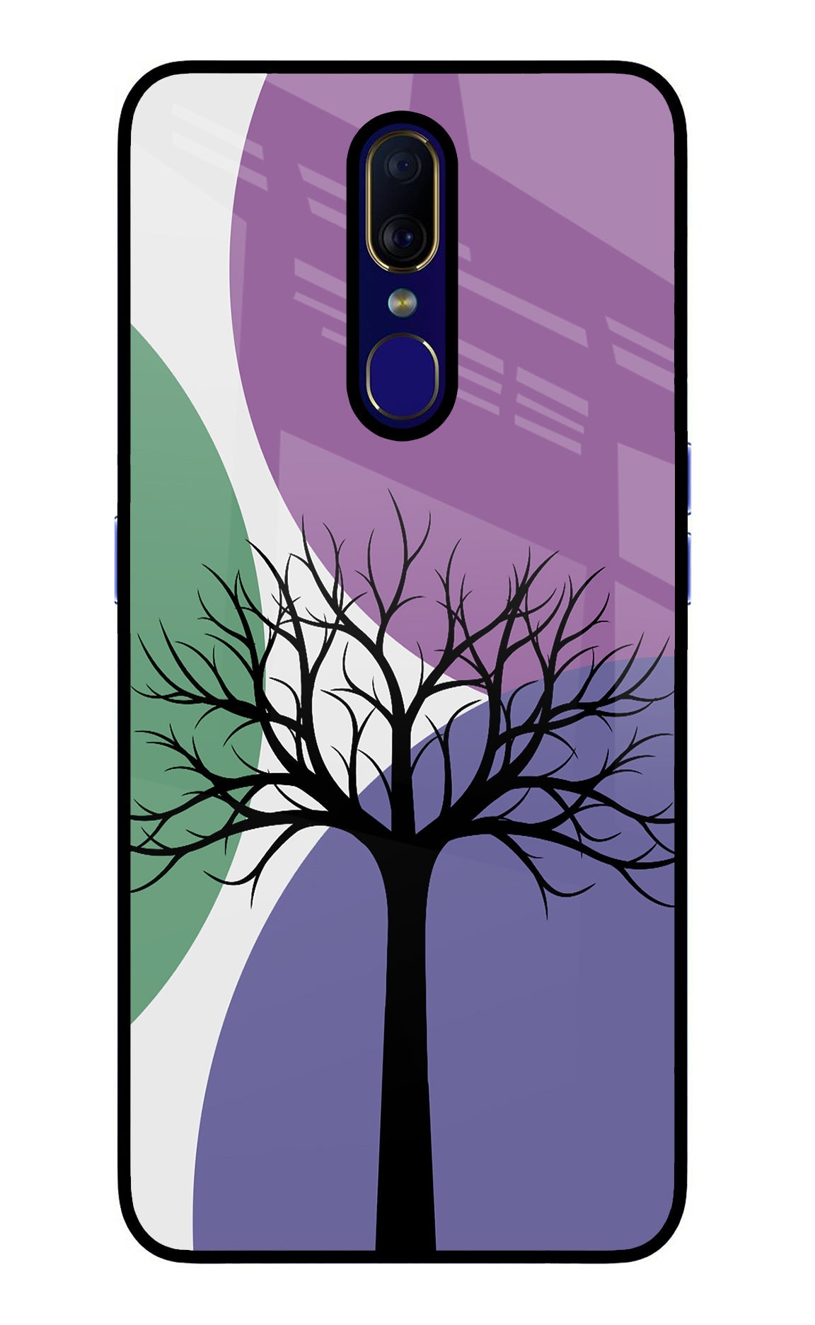 Tree Art Oppo F11 Glass Case