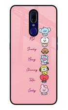 BTS names Oppo F11 Glass Case