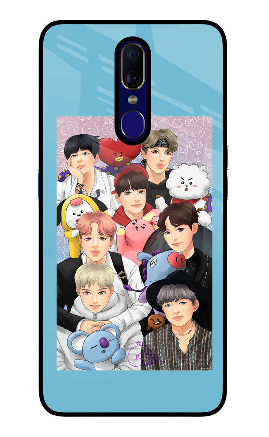 BTS with animals Oppo F11 Glass Case