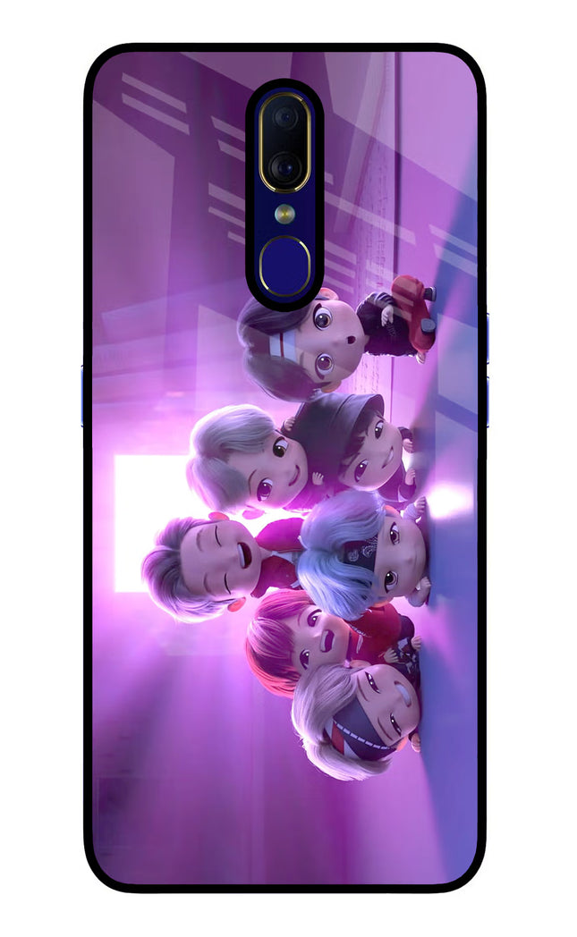 BTS Chibi Oppo F11 Glass Case Back Cover by Casekaro