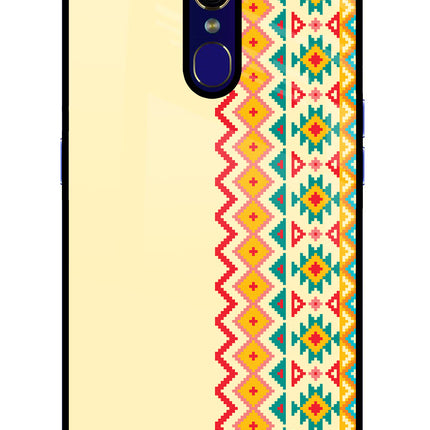Ethnic Seamless Oppo F11 Glass Case Back Cover by Casekaro