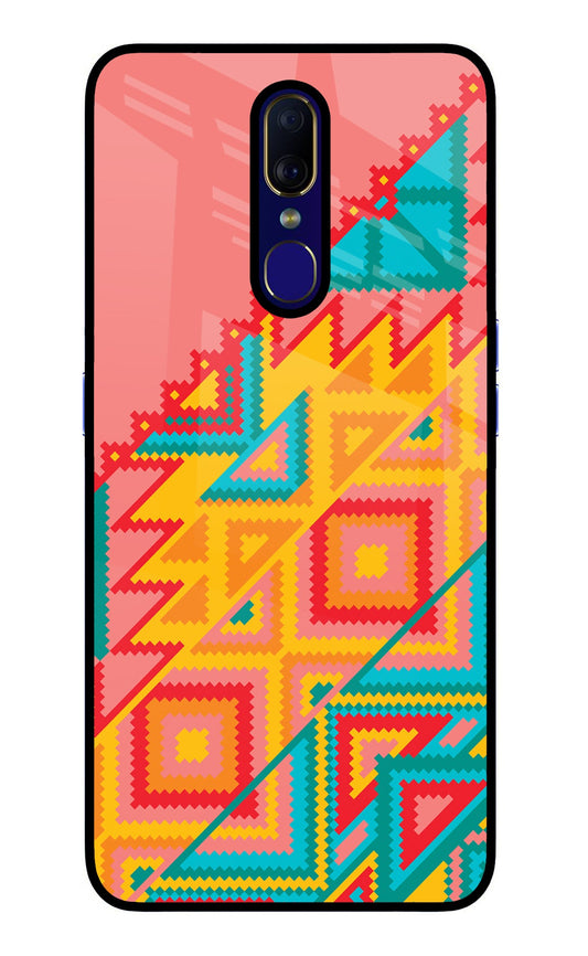 Aztec Tribal Oppo F11 Glass Case