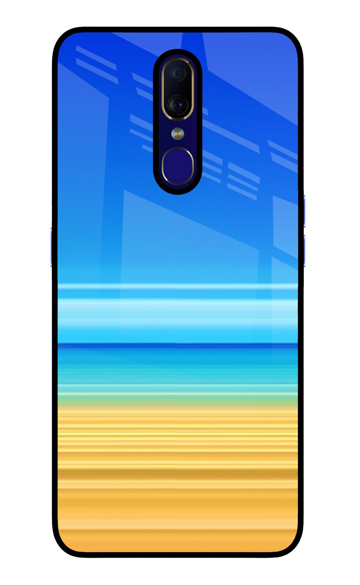 Beach Art Oppo F11 Glass Case